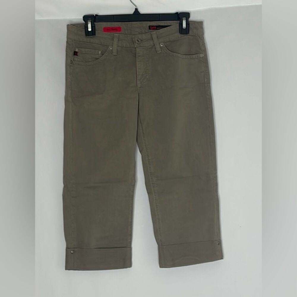 AG Adrianna Goldschmidt olive green cropped the liberty capri pants